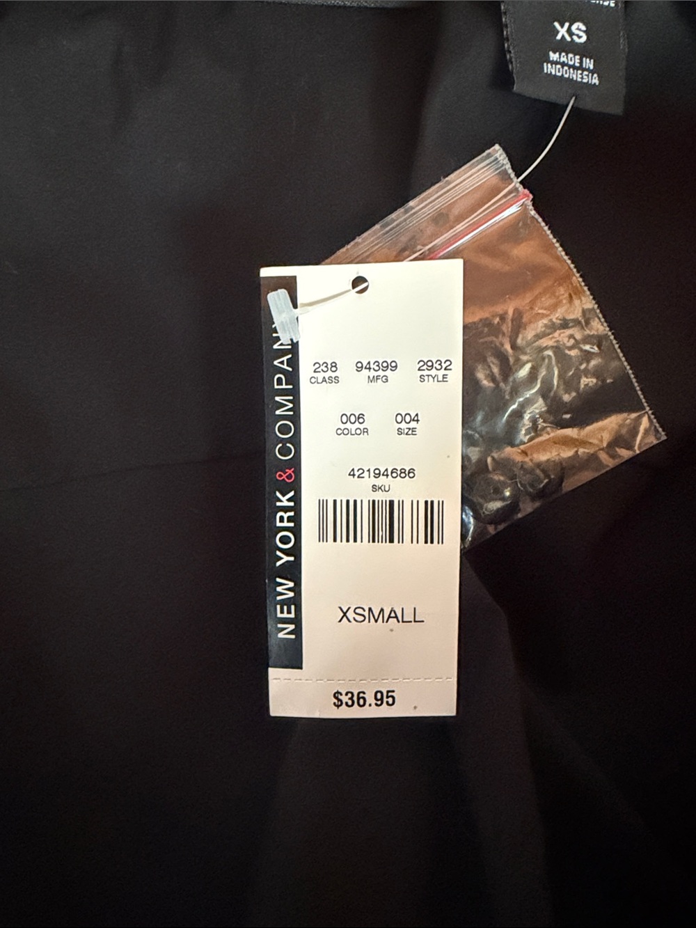 New York & Company Black Stretch Button-Up Dress Shirt - Picture 6 of 6